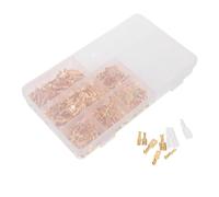 ERINGOGO 450 Pièces Kit de Cosses à Sertir Laiton Doré Connecteurs Électriques Rapides pour Câblage Auto Réparation Industrielle et Projets Domestiques