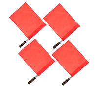 ERINGOGO 4pièces Lot De Drapeaux Arbitre Flottant Mât Acier Inoxydable Drapeau De Signal Main Pour Arbitres Jaune Uni