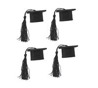 ERINGOGO 4pièces Mini-Casquettes De Doctorat Décoratives Chapeaux Ornementaux pour Bouteilles De Vin Coiffes De Poupées Créatives