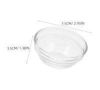 ERINGOGO 5 ensembles Bol Verre Transparent pour Mélange de Masque Facial Lot de Bols Épais avec Cuillère pour Huiles Essentielles Adapté Aux Soins Visage à Domicile et