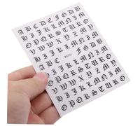 ERINGOGO 5 feuilles Stickers Ongles Autoadhésifs Lettres Anglaises Dorées Décoration Nail Art DIY pour Ongles Naturels et Artificiels Accessoires Manucure Femme