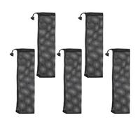 ERINGOGO 5 Pcs Mangeoire Suspendue pour Oiseaux en Nylon Noir Cordon Coulissant, Facile à Ouvrir et Fermer, pour Nourrir Les Oiseaux en Extérieur