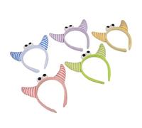 ERINGOGO 5 Pièces Bandeaux Cosplay Cornes Animaux pour Filles Accessoires Cheveux Colorés Légers Serre-tête Mode Fête Anniversaire Spa Garçon Fille