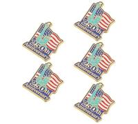 ERINGOGO 5 Pièces Broche Commémorative du 250e Anniversaire des États Américains en Alliage de Zinc, Accessoire Patriotique Élégant pour Célébrations du Jour de L'indépendance et