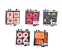 ERINGOGO 5 Pièces Mini modèle de gâteau Petite Figurine de gâteau aux Fruits modèle de Dessert de Simulation Aliments Miniatures Ornement aux Fruits en résine Plastique
