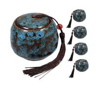 ERINGOGO 5 Pièces Urne Céramique Mini pour Cendres Animaux Boîte Commémorative Étanche pour Chats et Chiens Urne Funéraire Décorative pour Petits Compagnons