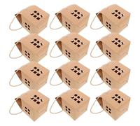 ERINGOGO 50 Boîtes en Carton Kraft de Petite Maison Boîtes à Biscuits et Dragées pour Présents D'invités Emballage Mariage et Fêtes Multiusage Taille Pratique