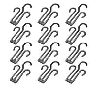 ERINGOGO 50 Cintres à Chaussures en Plastique Noir Multifonctionnels Porte-Chaussures Suspendu Portable Compatible Sandales et Baskets pour Maison Voyage et Séchage en Extérieur