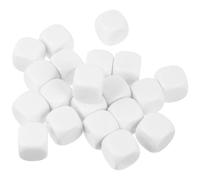 ERINGOGO 50 Dés Carrés Vierges à Six Faces 16 Mm en Acrylique Solide, Surface Lisse Brillante, pour Jeux de Société, Personnalisables par Sérigraphie ou Écriture Manuscrite, DIY Plateau
