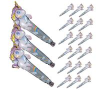 ERINGOGO 50 Pièces Ballons Licorne à Gonfler Poignée Aluminium pour Décoration Fête Anniversaire Ballons Animaux Aluminium Accessoires Photo Festive Intérieur Extérieur
