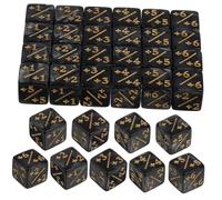 ERINGOGO 50 Pièces Dés opérationnels Outils d'apprentissage en mathématiques Dice pour l'apprentissage des mathématiques Collection de dés de Jeu de société Nombre de dés Acrylique Noir
