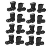 ERINGOGO 50 Pièces Mini Chaussures pour Poupées Plastique Coloré Accessoires Décoratifs pour Maison de Poupée de Noël Noires Lot