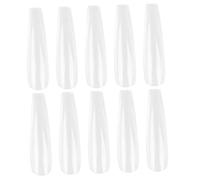 ERINGOGO 500 Patchs Adhésifs pour Faux Ongles Longs Transparents 10 Tailles Différentes Couverture Complète Accessoires Manucure pour Fêtes et Événements Application Facile Kit 500