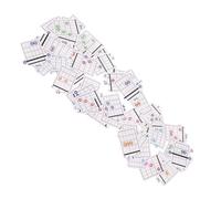 ERINGOGO 57 Pièces Guitar Chord Chart Cards For Beginners Portable Music Guide With Diagrams For Easy Practice And Skill Improvement