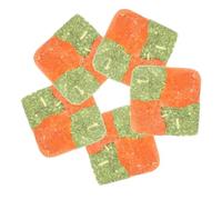 ERINGOGO 5pcs Gâteaux Molaires Naturels en Herbe de Fléole des Prés pour Lapins et Petits Animaux, Aide à Broyer Dents, Léger et Pratique pour Jouets à Mâcher