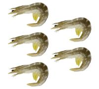 ERINGOGO 5pcs Modèles de Crevettes Réalistes en PVC pour Décor de Restaurant, Accessoire Photo et Jouet Éducatif Adapté aux Garçon et Filles en Maternelle