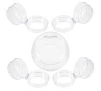 ERINGOGO 5Pièces Couvre de Poêle pour Set de Protections pour Sécuriser Boutons de Four Prévenir Accidents