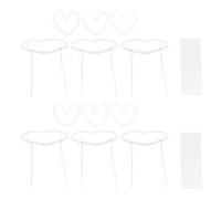 ERINGOGO 6 Ensembles Cadres Couronnes Forme Cœur Plastique pour Bouquet DIY Supports Fleur Amour pour Mariage Décoration Fête Création Rapide et Facile