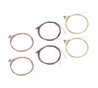 ERINGOGO 6 Ensembles Jeu de Cordes Guitare Folk Acoustique Métalliques Colorés Remplacement Facile Tonalité Claire pour Débutants et Musiciens