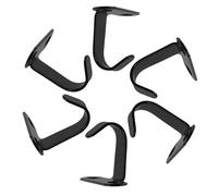 ERINGOGO 6 Ensembles Lot de 6 sets de Crochets de Plafond Métalliques Noirs Cache-Vis Décoratif, Fixation par Vis, pour Rangement Vêtements, Serviettes et Plantes sous Étagère, la Cuisine,