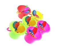 ERINGOGO 6 Ensembles Set de Jouets de Plage pour Garçon Fille de Seaux Plastique Jouets Éducatifs de Sable avec Cuillère Aléatoires par Ensemble