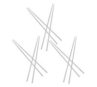 ERINGOGO 6 Paires Baguettes Coréennes Longues Acier Inoxydable Antidérapantes pour Cuisine Japonaise et Hot Pot Résistantes Chaleur pour Friture et Nouilles