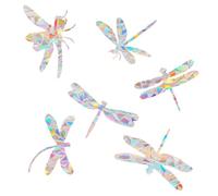 ERINGOGO 6 pièces Autocollants Fenêtre Décoratifs Arc-ciel Stickers Statiques Délicats Anti-collision Oiseaux pour Chambre et Bureau Décoration Maison Amovible sans Adhésif