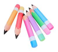 ERINGOGO 6 Pièces Ballons Crayon Gonflables Décorations de Rentrée Scolaire Accessoires de Fête Anniversaire Décorations de Salle de Classe PVC Orange Rose Bleu Vert Rouge
