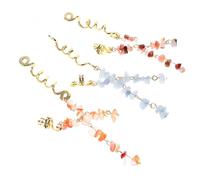 ERINGOGO 6 pièces Bijoux de Cheveux Anneaux et Perles pour Tresses Accessoires Dreadlocks et Résistants Décorations Colorées pour Originales