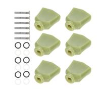ERINGOGO 6 Pièces de Bouchons de Réglage Verts pour Guitare Folk, Poignées D’accordage Universelles en Plastique Solide, Accessoires D’accordage pour Guitare Acoustique et Classique, Outil