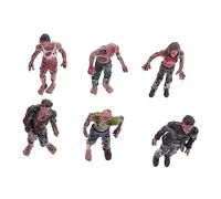 ERINGOGO 6 pièces Figurines Zombies Plastique Effet Réaliste Modèles Simulés Stables et Effrayants pour Décoration Halloween et Jeux