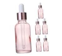 ERINGOGO 6 pièces Flacons Compte Gouttes Verre Rose Pêche Bouteilles Rechargeables Pratiques pour Huiles Essentielles Petites Bouteilles de Voyage Légères et Durables pour DIY