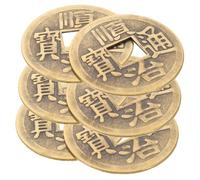 ERINGOGO 6 Pièces Laiton Style Chinois pour Décoration Feng Shui Accessoires et DIY Cuivre pour Succès et Divination Ornement Vintage Chinois