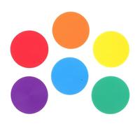 ERINGOGO 6 Pièces Lot de 6 Marqueurs de Sol d'Agilité Ronds 10 CM en Vinyle Antidérapant Multicolore pour Entraînement Football, Basketball et Éducation Physique, Équipement Sportif