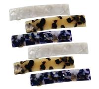 ERINGOGO 6 pièces Lot de Barrettes Françaises Métalliques Automatiques pour Cheveux Épais Pinces à Cheveux Décoratives Acétate Clips Ressort Élégants pour Femmes Couleur Couleur Aléatoire