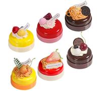 ERINGOGO 6 pièces Lot de Faux Gâteaux Réalistes Décoratifs pour Vitrine Accessoires de Boutique et Décoration Intérieur Modèles Pâtisserie Simulation Douceurs Prop Photographie et