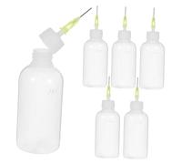ERINGOGO 6 pièces Lot de Flacons Applicateurs Colle avec Aiguille Bouteille Plastique pour Application Précise Bouteille Presse pour DIY Peinture et Bricolage