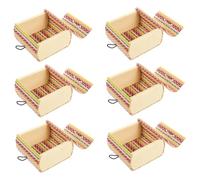 ERINGOGO 6 pièces Lot Petites Boîtes Rangement Bambou Coffrets Bijoux Miniatures Boîtes Trésors Décoratives pour Anneaux Boucles Oreilles et Accessoires Rangement Bois Résistant