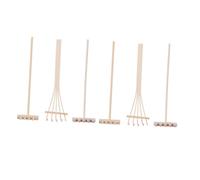 ERINGOGO 6 pièces Mini Bamboo Rake Set For Zen Garden Box Decor Elegant Tabletop Accessories For Home Meditation And Relaxation