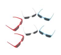 ERINGOGO 6 Pièces Miniature Doll Sunglasses Set for Dolls Fashionable UV Protection Eyewear in Dress Up Accessories for Dollhouse Creative Play