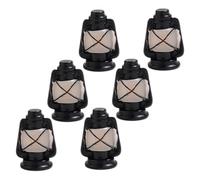 ERINGOGO 6 pièces Miniature Vintage Lantern Set Realistic Resin Mini Kerosene Lamp for DIY Dollhouse Decoration Micro Landscape Accessory Elegant Retro Style for Home Crafting