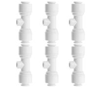 ERINGOGO 6 Pièces Raccord Droit Rapide pour Système de Brumisation 1/4 | Assemblage Rapide, Installation Facile, Jonction Stable et Résistante à L’usure, pour Systèmes de Humidification Basse