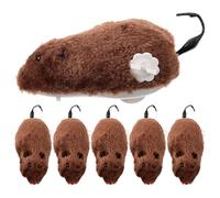 ERINGOGO 6 Pièces Souris Mécanique à Remonter Peluche Horlogerie pour Chat Actif Accessoire Prank Halloween et Jeu Animation Féline Couleur Aléatoire