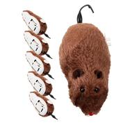 ERINGOGO 6 Pièces Souris Mécanique Peluche à Remonter pour Chat Accessoire Interactif Stimulant Activité et Santé Féline Couleurs Aléatoires Couleur Aléatoire
