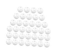 ERINGOGO 60 Pièces Cloche de en peluche boules de hochet en plastique Pièces de remplacement de viande boules de hochet blanc pour bébé blanche