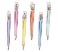 ERINGOGO 6pcs Clip de Bec de Canard Transparent en Plastique Acrylique pour Coiffure, Barrette sans Marque Film Aluminium, Accessoire Cheveux Polyvalent pour Salon Couleur Aléatoire