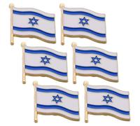ERINGOGO 6pièces Broches Drapeau Israël Métal Insignes Nationaux pour Vêtements Sacs à Dos Chapeaux et Accessoires de Mode