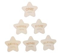 ERINGOGO 6pièces Cartes Mensuelles Bois Pour Signes Étoiles à Double Face Pour Capturer Les Moments Spéciaux Et Suivre La Croissance De Votre