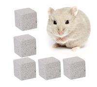 ERINGOGO 6pièces Jouets à Mâcher Calcium Naturelle pour Hamster Rat Chinchilla Lapin Lot de Dents Minérales