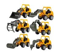 ERINGOGO 6pièces Jouets Excavateur pour Garçon Fille Camion De Construction Éducatif pour Tout-Petits Véhicules à Pousser pour Jeux Extérieurs Et Intérieurs